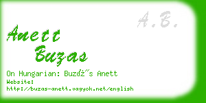 anett buzas business card